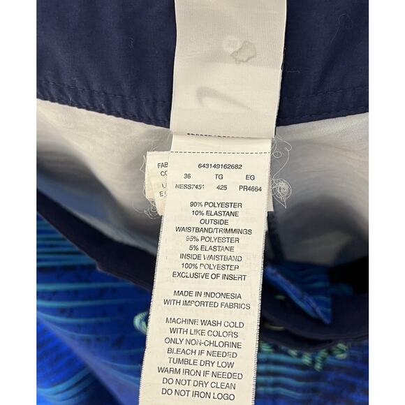 Nike Board Shorts‎ Mens Size 36 Blue Striped Pocket Stretch - Picture 4 of 10